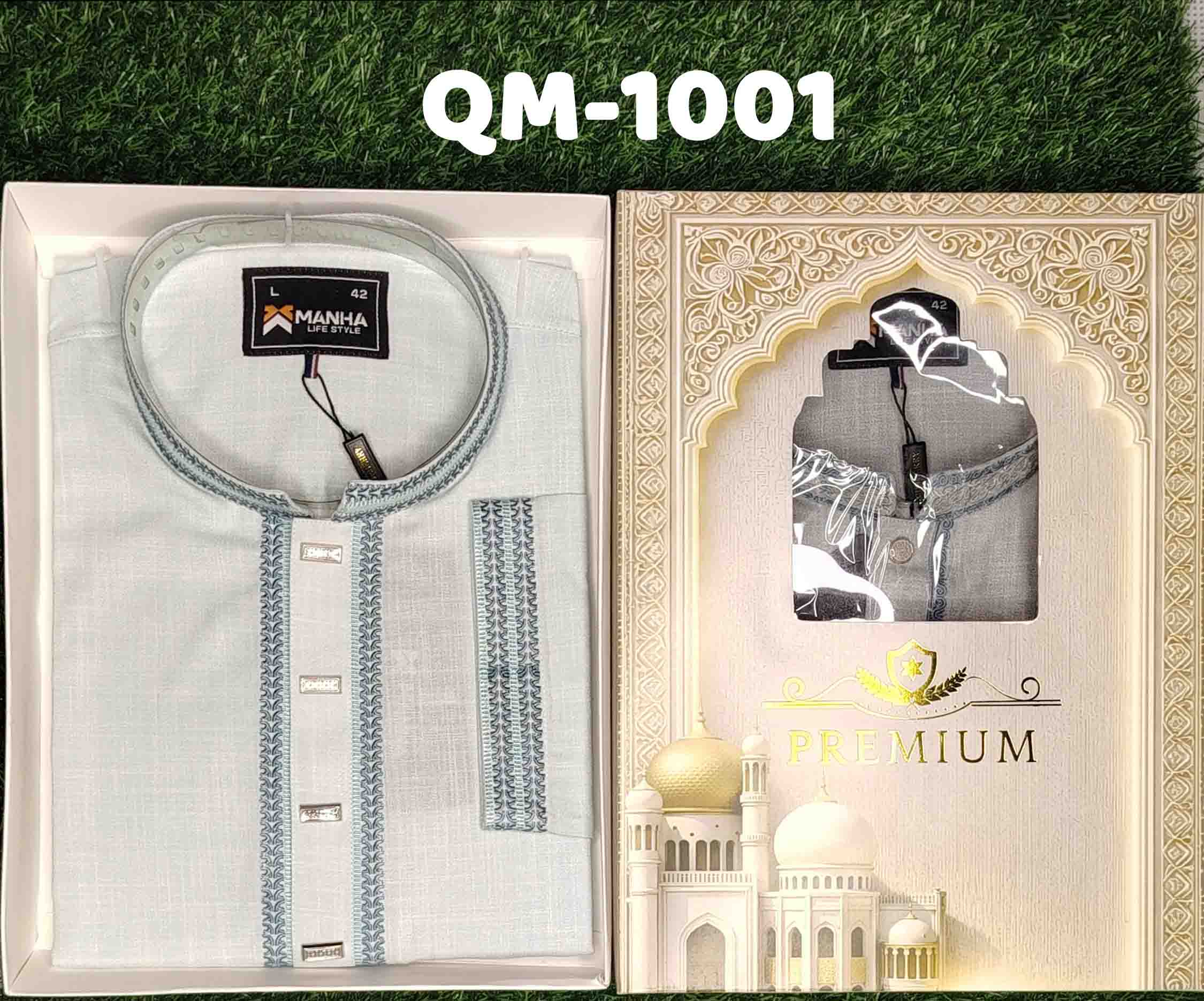 Manha Lifestyle Panjabi - Ice Blue