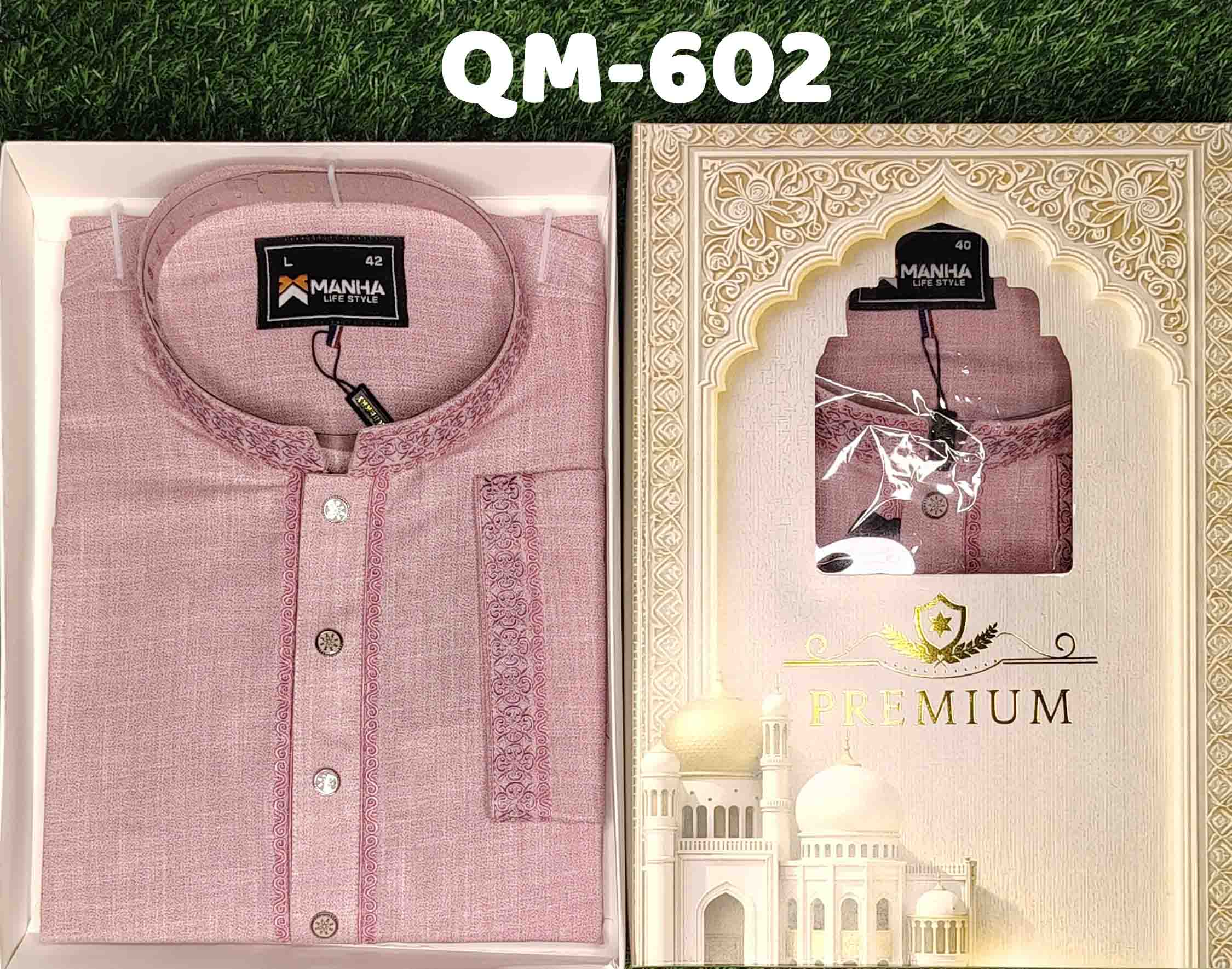 Manha Lifestyle Panjabi - Rose Pink