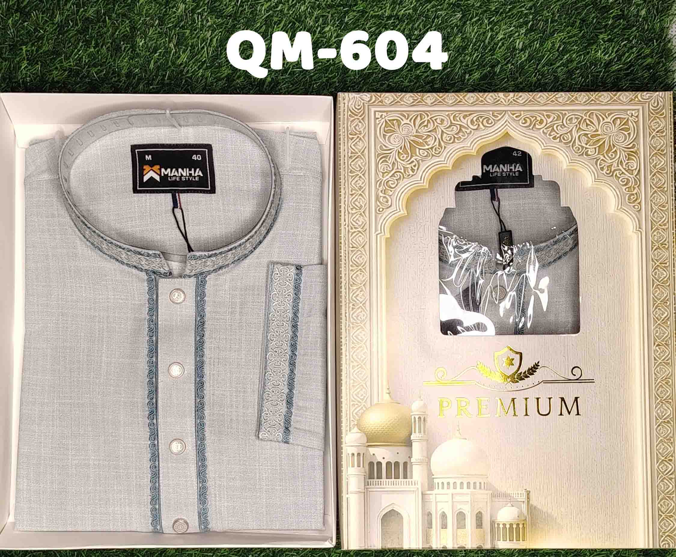 Manha Lifestyle Panjabi - Light Grey