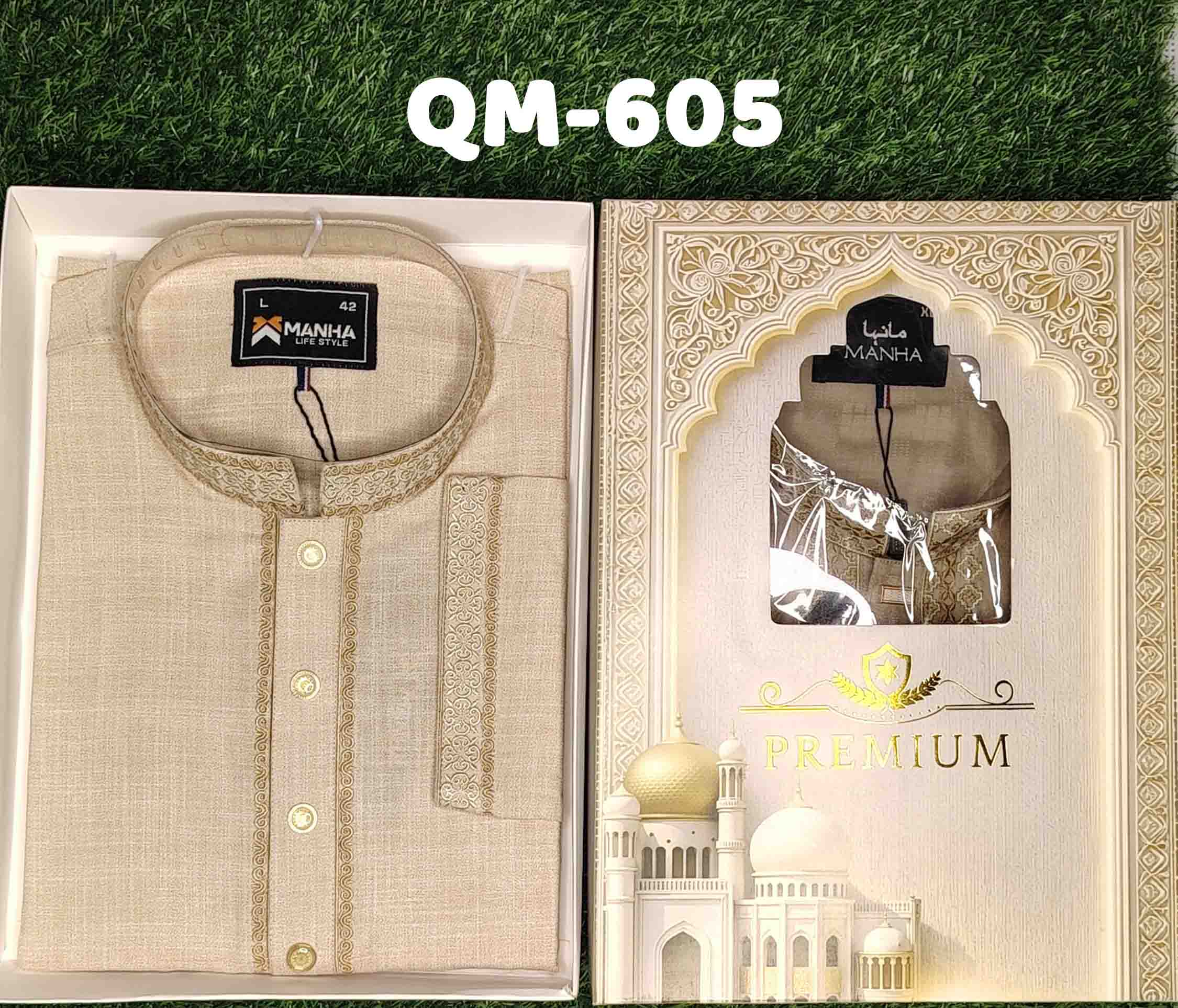 Manha Premium Panjabi - Mocha Brown